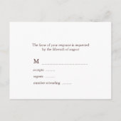 Autumn Thgerespecteerde Owls Wedding RSVP Uitnodiging Briefkaart (Achterkant)