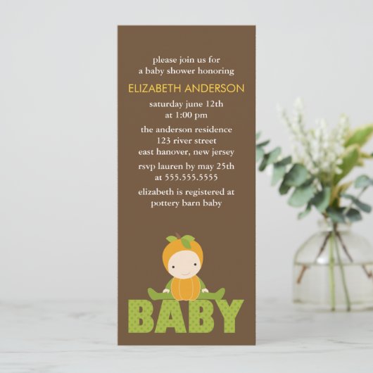 Autumn ThMED Baby shower Kaart (Staand voorkant)