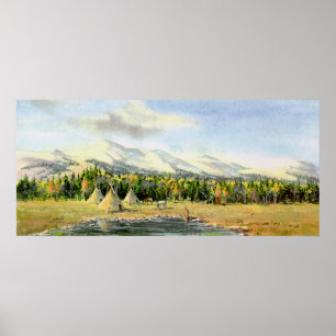 AUTUMN TIPIS DOOR SHARON SHARPE POSTER