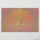 Autumn to Winter Monogram Stationery Briefpapier (Achterkant)