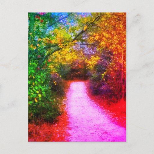 Autumn Trail Rainbow Briefkaart (Voorkant)