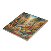 Autumn Tranquility: een Natuur's Haven"Keramische Tegeltje (Zijkant)