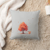 Autumn Tree and Squirrel Kussen (Deken)