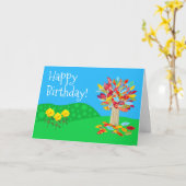 Autumn tree birthday card new by Jo Images Kaart (Gele Bloem)