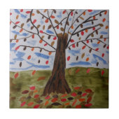 Autumn Tree Ceramic Tile Tegeltje (Voorkant)