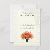 Autumn Tree Dancing Blooms Reactie RSVP Kaartje (Voorkant)