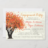 Autumn Tree Engagement Party Kaart (Voorkant)