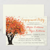 Autumn Tree Engagement Party Kaart (Voorkant / Achterkant)