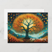 Autumn Tree Holiday Herfst Thanksgiving Briefkaart (Voorkant / Achterkant)