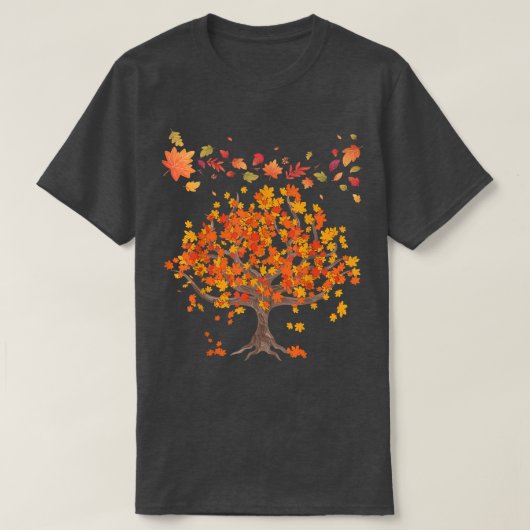 Autumn Tree Leaves Nature Forest Fall69 T-shirt (Design voorkant)