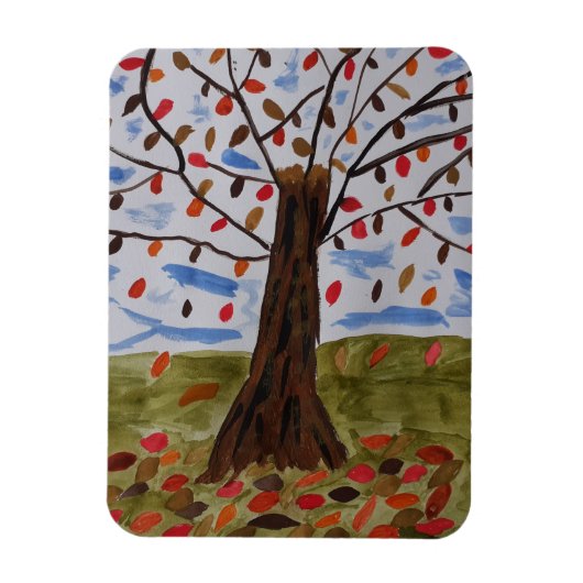 Autumn Tree Magnet Magneet (Verticaal)