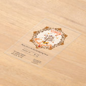 Autumn Tree Mandala Fall Foliage & Thanksgiving Acryl Uitnodigingen (Laagn)