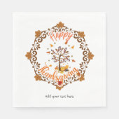 Autumn Tree Mandala Fall Foliage & Thanksgiving Servet (Voorkant)