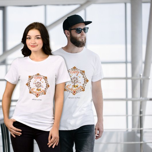 Autumn Tree Mandala Fall Foliage & Thanksgiving T-shirt