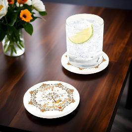 Autumn Tree Mandala Fall Foliage & Thanksgiving Zandsteen Onderzetter