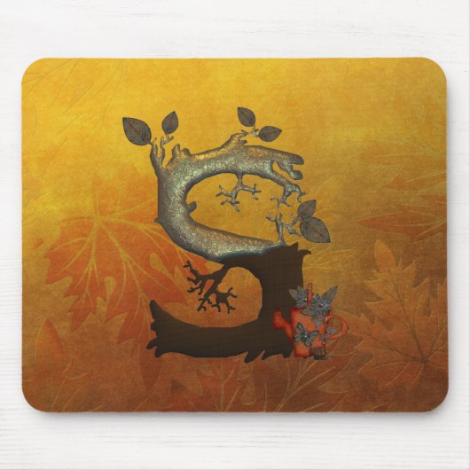 Autumn Tree Monogram S Muismat (Voorkant)