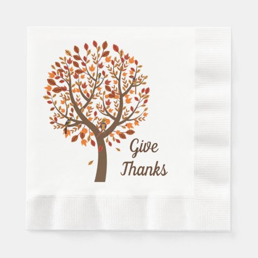 Autumn Tree Napkins Servet (Voorkant)
