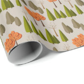 Autumn Tree Pattern Wrapping Paper Cadeaupapier (Rol Hoek)