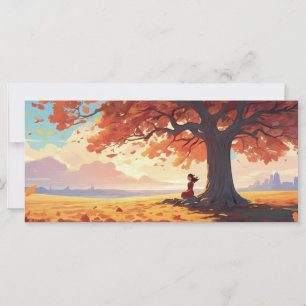 Autumn Tree Prayer Girl