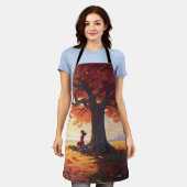 Autumn Tree Prayer Girl Schort (Gedragen)