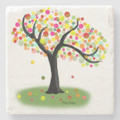 Autumn Tree Stone Onderzetter (Voorkant)