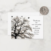 Autumn Tree Thank You Card Notitiekaartje (Voorkant / Achterkant in situ)