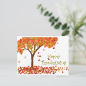 Autumn Tree Thanksgiving Briefkaart (Staand voorkant)