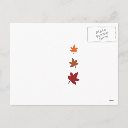 Autumn Tree Thanksgiving Briefkaart (Achterkant)