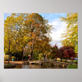 Autumn Trees Bourton op het Poster van de waterkra