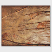 Autumn Trees Bruin Oranje bos Cadeaupapier (Vlak)