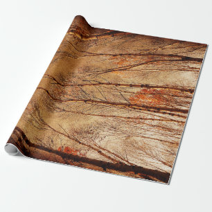 Autumn Trees  Bruin Oranje bos Cadeaupapier