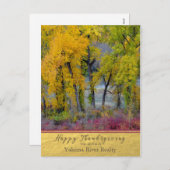 Autumn Trees Business Thanksgiving Briefkaart (Voorkant / Achterkant)