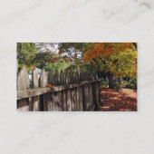 Autumn Trees en Picket Fence Visitekaartje (Achterkant)