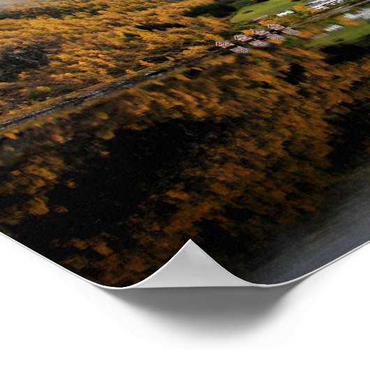 Autumn Trees Flam Aurlandsfjord Noorwegen Poster (Hoek)