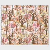 Autumn Trees Forest Leaves Cadeaupapier (Vlak)