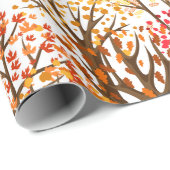 Autumn Trees Forest Leaves Cadeaupapier (Rol Hoek)