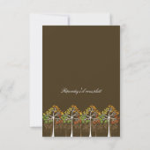 Autumn Trees Forest Rustic Fall Wedding RSVP Card Kaartje (Achterkant)