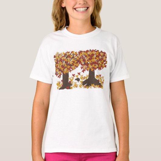 Autumn Trees Girls T-Shirt (Voorkant)