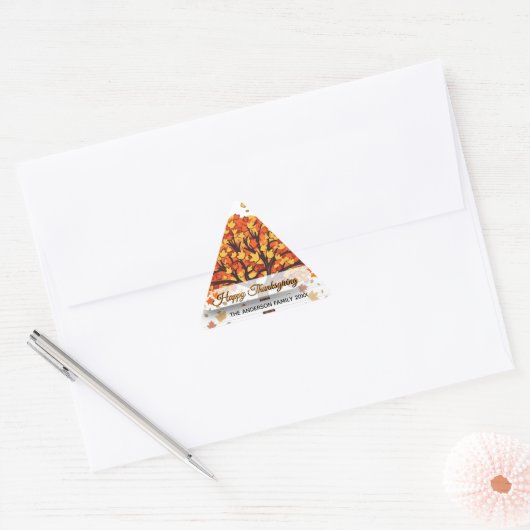 autumn trees happy thanksgiving  sticker (Envelop)