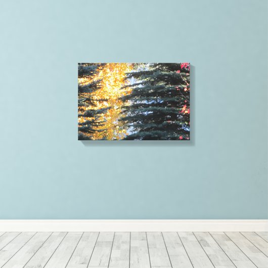 Autumn Trees in Whistler, B.C. Canvas Afdruk (Insitu (Houten vloer))