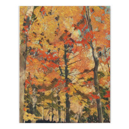 Autumn Trees inktblok Imitatie Canvas Print