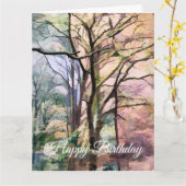 AUTUMN TREES KAART (Gele Bloem)