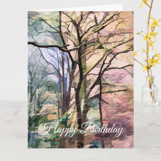 AUTUMN TREES KAART (Gele Bloem)