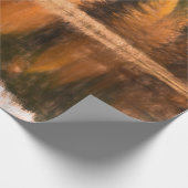 Autumn Trees Lake Oranje Herfst Théch Sketch Art Cadeaupapier (Hoek)