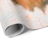 Autumn Trees Lake Oranje Herfst Théch Sketch Art Cadeaupapier (Rol Hoek)