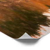 Autumn Trees Lake Oranje Herfst Théch Sketch Art Poster (Hoek)