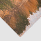 Autumn Trees Lake Oranje Herfst Théch Sketch Art Tissuepapier (Detail)