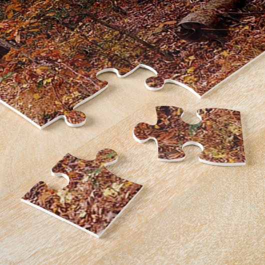 Autumn Trees Log Cabin Foto Puzzle Legpuzzel (Zijkant)