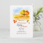 Autumn Trees Open House Kaart (Staand voorkant)