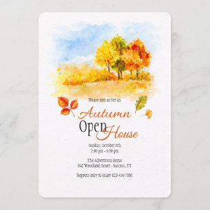 Autumn Trees Open House Kaart
